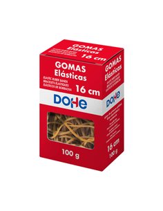Gomme durable Dohe - 16 mm de long - En latex haute élasticité - Boîte de 100 g