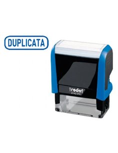 Formule commerciale trodat xprint duplicata empreinte 44x15mm encrage automatique rechargeable bleu.