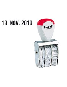 Tampon dateur trodat 1010 encrage séparé changement par molette date 4mm utilisation avec tampon encreur.