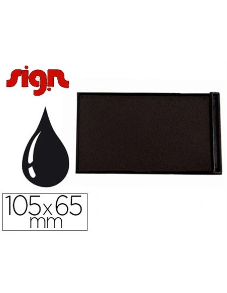 Recharge sign pour tampon encreur 105x65mm coloris noir.