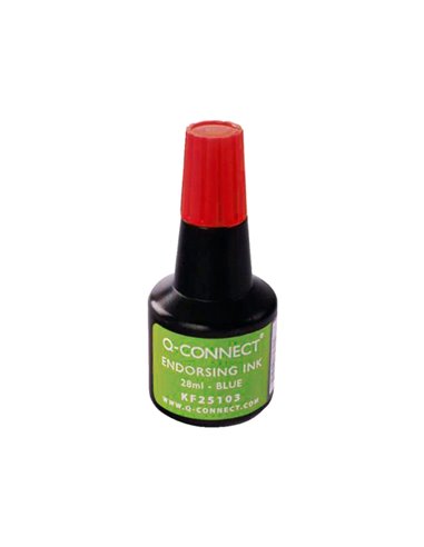 Encre à tampons q-connect pour feutre ou mousse coloris rouge flacon 28ml.