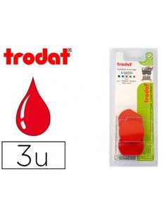 Recharge tampon trodat 46030/46130 rouge blister 3 unités.