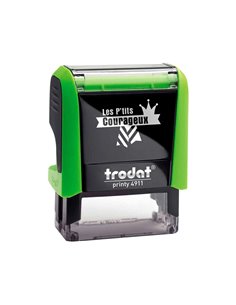 Tampon scolaire trodat enseignant les p'tits courageux bravo tu y es presque empreinte 38x14mm.