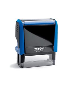 Tampon trodat x-print signature parents encrage bleu automatique rechargeable empreinte 45x16mm.