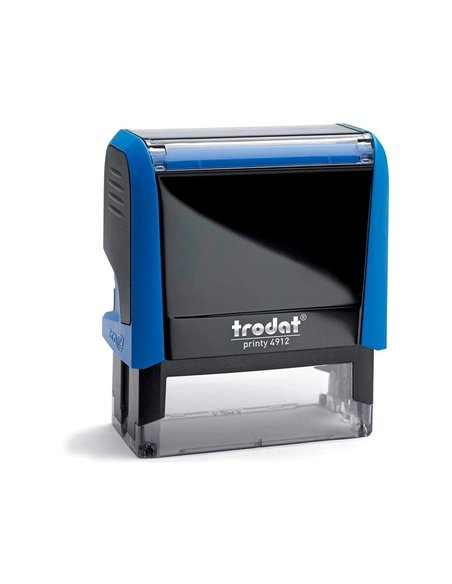 Tampon trodat x-print signature parents encrage bleu automatique rechargeable empreinte 45x16mm.