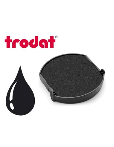 Cassette encrage trodat 6/46025a pour tampon encreur printy 46025 diametre 25mm coloris noir.