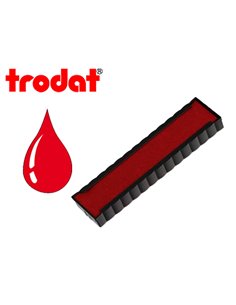 Cassette encrage trodat 6/4916b pour tampon encreur printy 4916 taille empreinte 70x10mm coloris rouge.