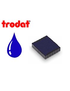 Cassette encrage trodat 6/4921b pour tampon encreur printy 4921 taille empreinte 12x12mm coloris bleu.