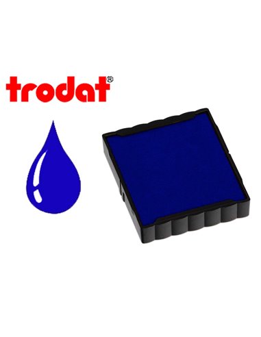 Cassette encrage trodat 6/4923b pour tampon encreur printy 4923/4930 taille empreinte 30x30mm coloris bleu.