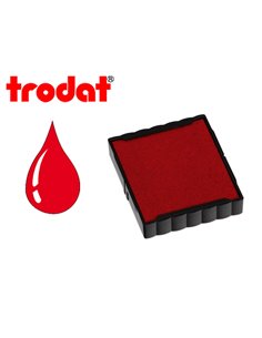 Cassette encrage trodat 6/4923c pour tampon encreur printy 4923/4930 taille empreinte 30x30mm coloris rouge.
