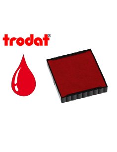 Cassette encrage trodat 6/4924c pour tampon encreur printy 4724/4740//4924/4940 taille empreinte 40x40mm coloris rouge.