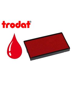 Cassette encrage trodat 6/4926c pour tampon encreur printy 4926/4726 taille empreinte 75x38mm coloris rouge.