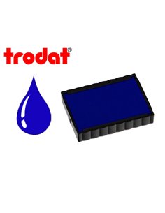 Cassette encrage trodat 6/4750b pour tampon encreur printy 4750/4755/4760 taille empreinte41x24mm coloris bleu.