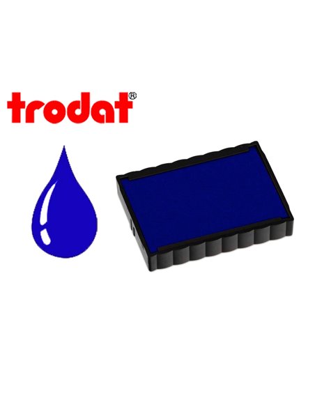 Cassette encrage trodat 6/4750b pour tampon encreur printy 4750/4755/4760 taille empreinte41x24mm coloris bleu.