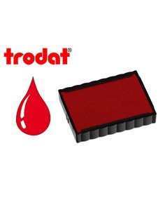 Cassette encrage trodat 6/4750c pour tampon encreur printy 4750/4755/4760 taille empreinte41x24mm coloris rouge.