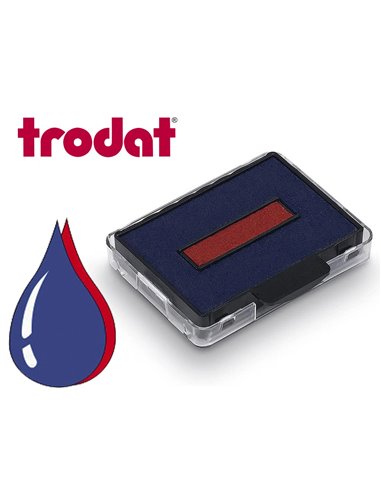 Cassette encrage bicolore trodat 6/50/2 pour tampon encreur 5430/5431/5435/5546 noir/ro uge.