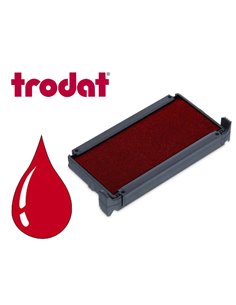 Cassette encrage trodat 6/4912c pour tampon printy 4912/4912t/4952/4992/x-print coloris rouge boite de 10 unites.