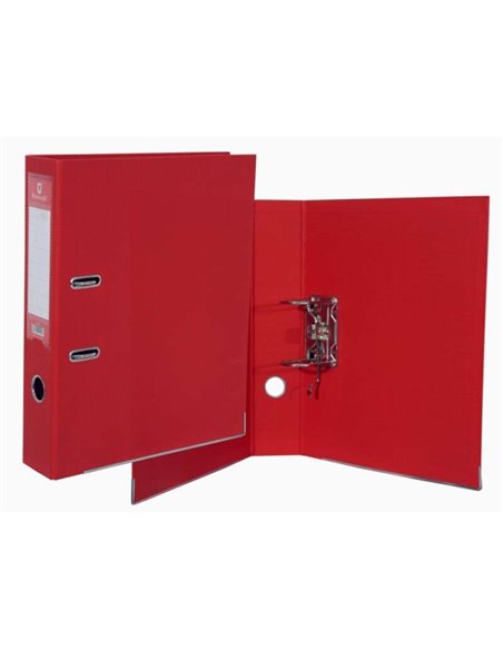 Classeur folio Bismark A-Z - PVC robuste - Porte-cartes sur le dos - Reliures métalliques sur le bord inférieur - Mécanisme à le