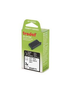 Cassette encrage trodat 6/4817a pour tampon printy 4816/4817coloris noir.