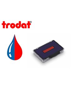 Cassette encrage bicolore trodat 6/4750/2 pour printy 4750/4755 coloris bleu/ro uge.