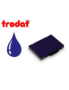 Cassette encrage trodat 6/58b pour tampon professionnal metal line 5274/5474/5208/5480/55418/555812 coloris bleu.