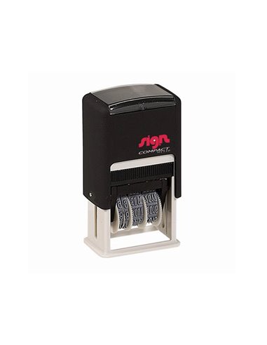 Dateur automatique m 1110 sign encre noir et rouge caractere 3.5 mm x 20 mm avec cassette reglage de la date.