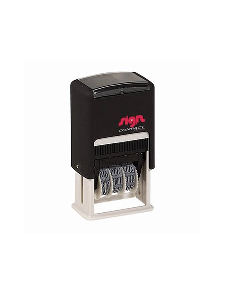 Dateur automatique m 1110 sign encre noir et rouge caractere 3.5 mm x 20 mm avec cassette reglage de la date.