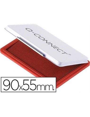 Recharge tampon q-connect économique nº3 90x55mm coloris rouge.