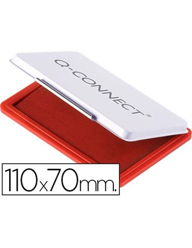 Recharge tampon q-connect économique nº2 110x70mm rouge.