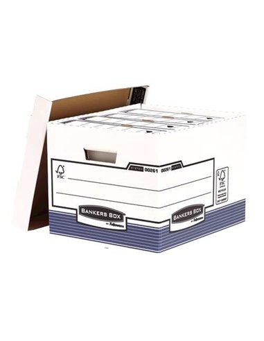 Boîte de rangement Fellowes Bankers Box - Fastfold à assembler soi-même - Carton recyclé certifié FSC