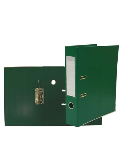 Classeur folio Bismark A-Z - PVC robuste - Porte-cartes sur le dos - Reliures métalliques sur le bord inférieur - Mécanisme à le