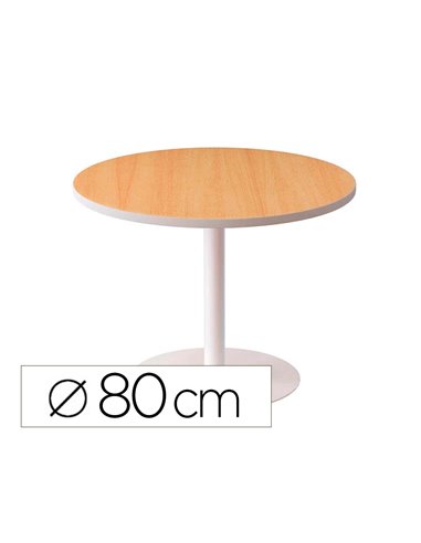Gueridon plateau hetre diam.80.
