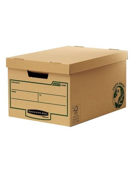 Conteneur de classement Fellowes Bankers Box Earth Maxi - Assemblage manuel - Carton recyclé certifié FSC - Marron