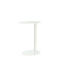 Table d'appoint d.40cm blanche.