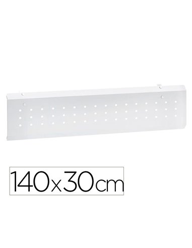 Voile de fond mt international metallique 140x30cm coloris blanc.
