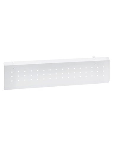 Voile de fond mt international metallique 140x30cm coloris blanc.