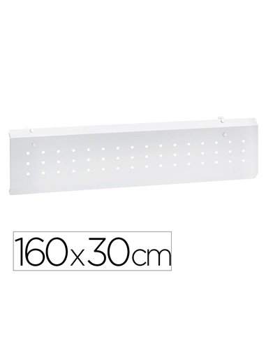 Voile de fond mt international metallique 160x30cm coloris blanc.