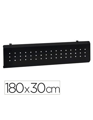 Voile de fond mt international metallique 180x30cm coloris noir.