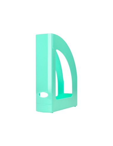 Porte-revues q-connect plastique 320x250x80mm coloris menthe.