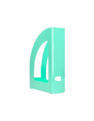 Porte-revues q-connect plastique 320x250x80mm coloris menthe.