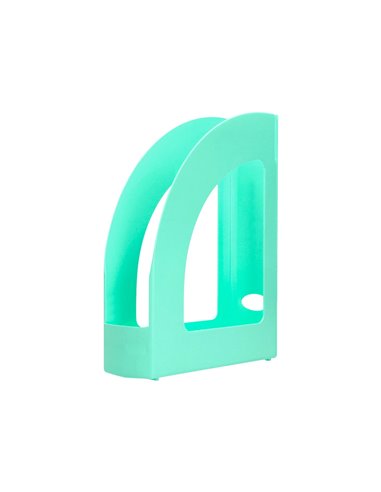Porte-revues q-connect plastique 320x250x80mm coloris menthe.