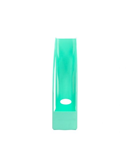 Porte-revues q-connect plastique 320x250x80mm coloris menthe.