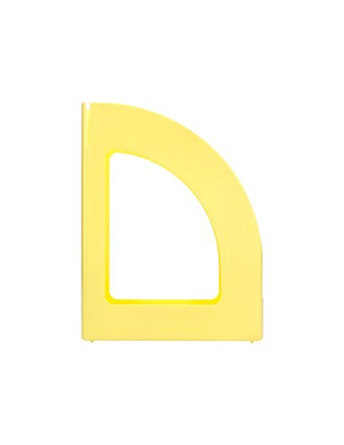 Porte-revues q-connect plastique 320x250x80mm coloris jaune pastel.