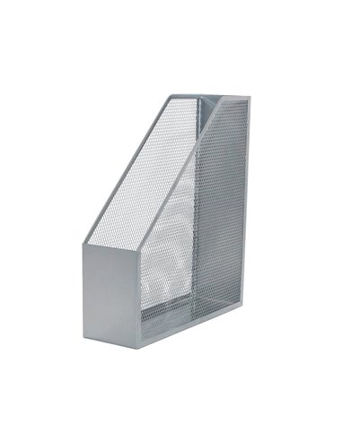 Porte-revues q-connect métal mesh maille métallique 250x79x289mm coloris argent.