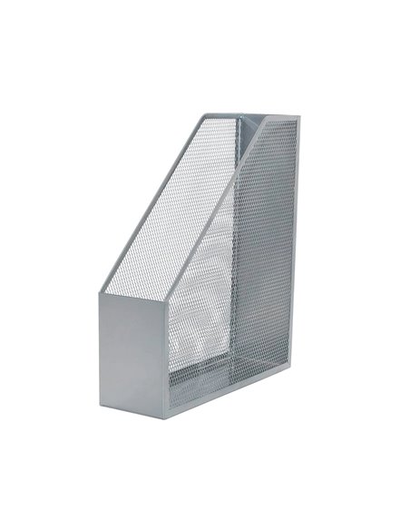 Porte-revues q-connect métal mesh maille métallique 250x79x289mm coloris argent.