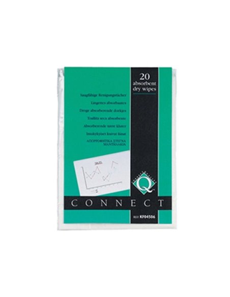 Chiffon q-connect absorbant jetable tous produits liquide même gamme pack 20 unités.
