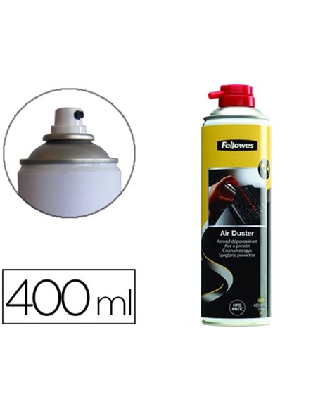 Aérosol dépoussiérant fellowes écologique sans gaz hfc 400ml.