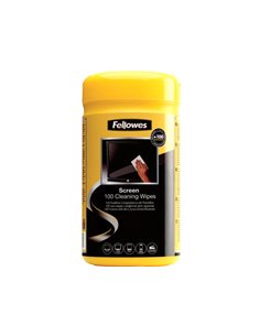 Lingette nettoyante fellowes ecran tablette pre-impregnee fibres biodegradables antistatique boite 100 unites. 2