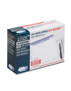 Enveloppe gpv c5 162x229mm 90g adhésive fermeture rapide sécurisée définitive blanche boîte 100 unités. 2