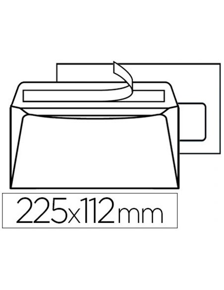 Enveloppe gpv dl+ 112x225mm 90g adhésive fermeture rapide sécurisée définitive blanche boîte 500 unités.
